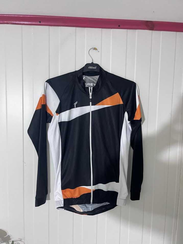 Erkek Siyah Bisiklet Forması, Fermuarlı, Uzun Kollu - Görsel 4