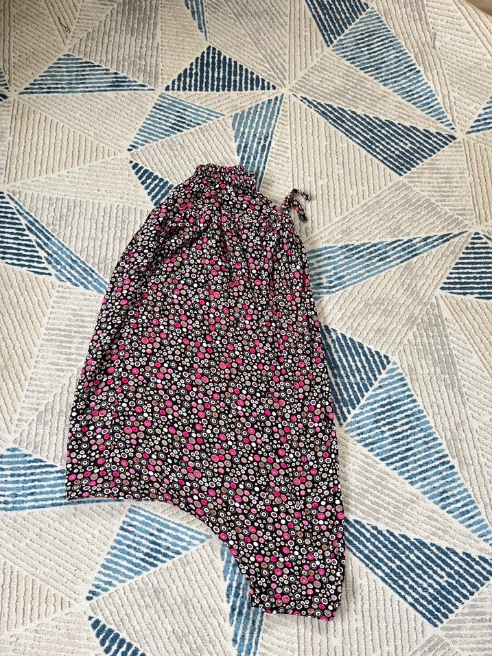 Pembe Çiçekli Siyah şalvar — görsel 5/6