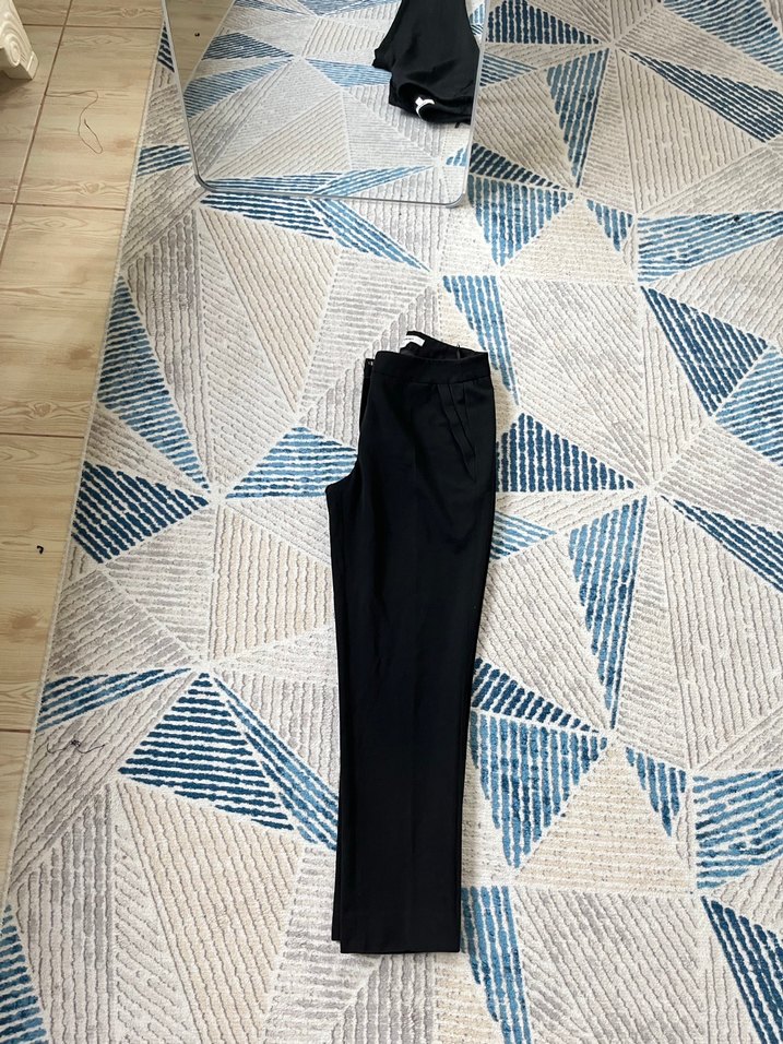 Siyah Midi Boy Regular Fit Denim Pantolon — görsel 3/4