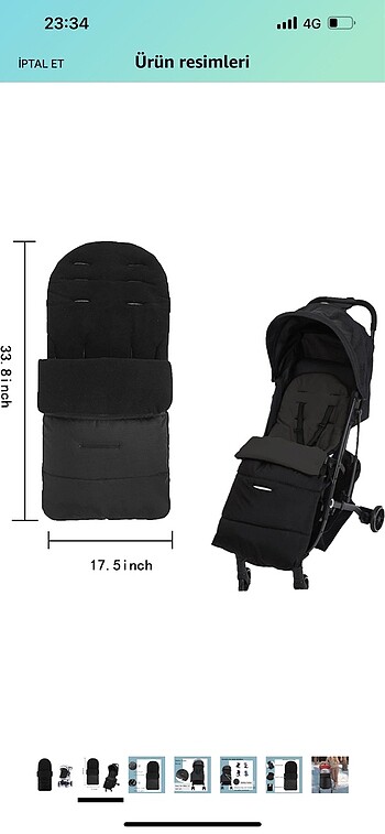 Ayak tulumu bebek arabası - Görsel 7