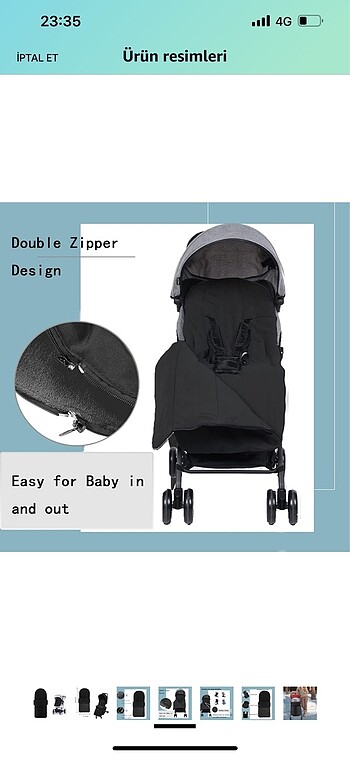Ayak tulumu bebek arabası - Görsel 9