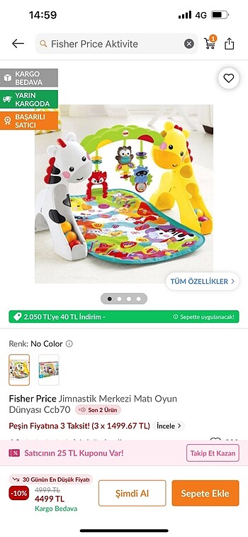 Fisher Price Jimnastik Aktivite Merkezi - Görsel 3