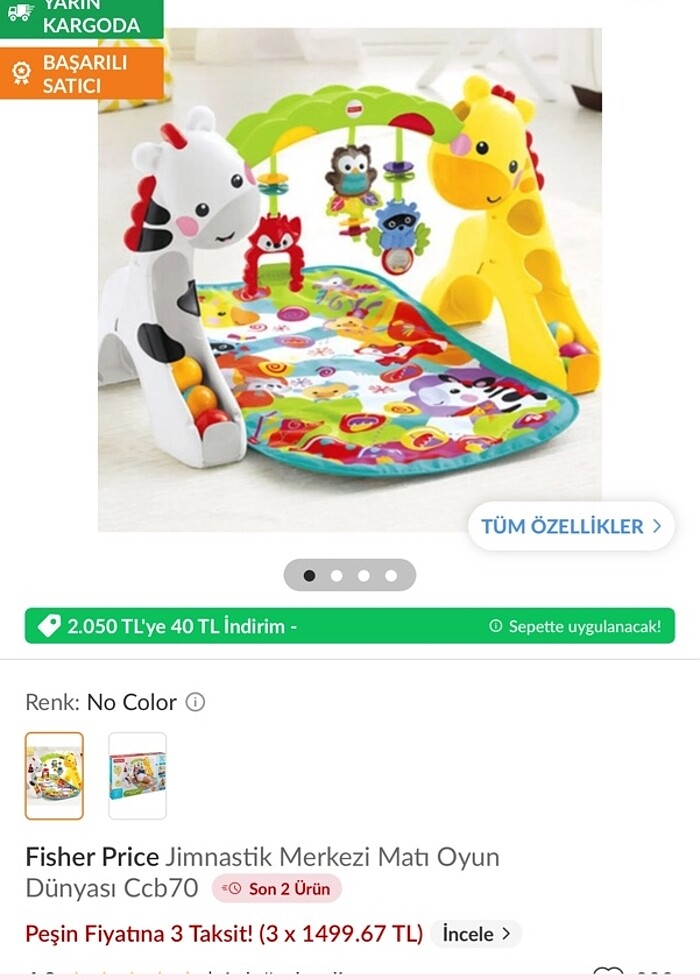 Fisher Price Jimnastik Aktivite Merkezi - Görsel 3