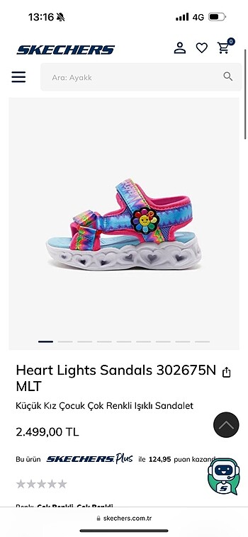 Skechers Skechers ışıklı sandalet
