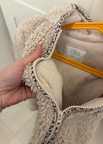 Zara peluş kürk çocuk mont - Görsel 6