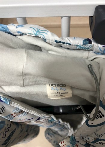 Bebek Erkek Beyaz mavi desenli astronot tulum - Görsel 4