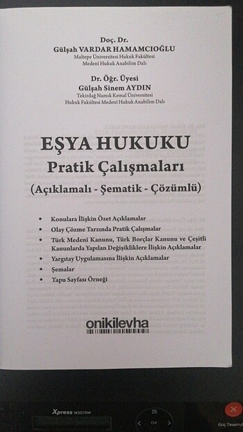 Eşya Hukuku - Pratik Çalışmaları