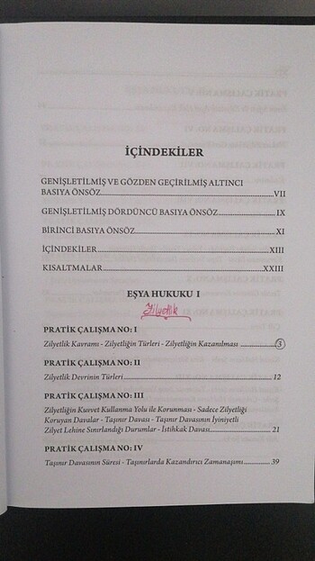 Beden Renk Eşya Hukuku - Pratik Çalışmaları