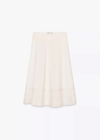 Zara ZW Collection İşlemeli Etek