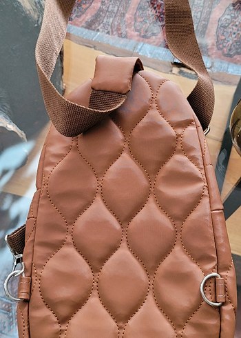 Kahverengi Deri Kadın Çapraz Çanta - Görsel 4