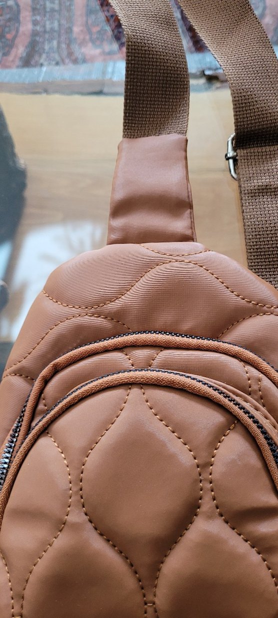 Kahverengi Deri Kadın Çapraz Çanta - Görsel 5