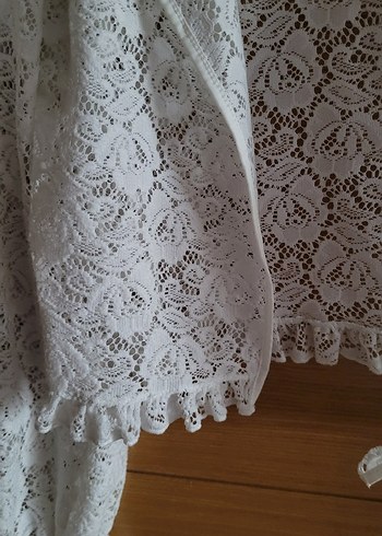 Madame Coco Kadın Ekrü Dantel Bohem Hırka 44 bedene kadar olur