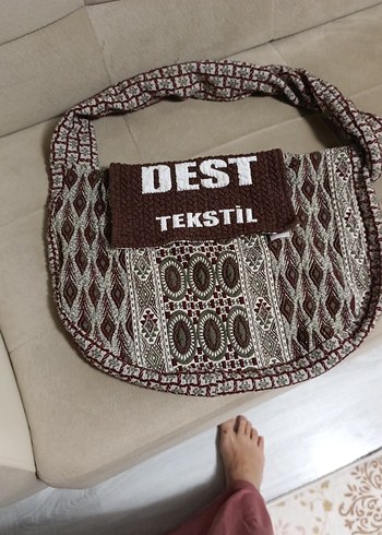 Bordo -Haki Nakışlı Bohem Kadın Omuz Çantası
