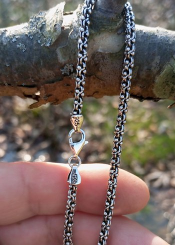 925 ayar gümüş Arnavut bileklik - Görsel 2