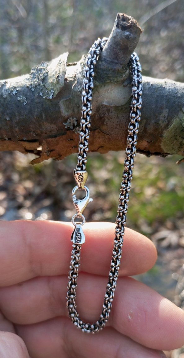 925 ayar gümüş Arnavut bileklik - Görsel 2