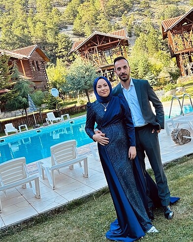 42 Beden lacivert Renk Modazehrada Abiye
