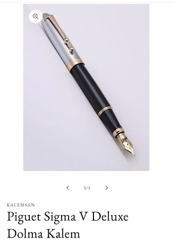 Beden Renk KALEMSAN Piguet Sigma V Deluxe Siyah Dolma Kalem