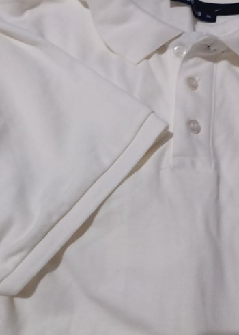 3xl Beden Düğmeli Beyaz Erkek Polo Tişört