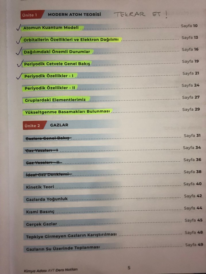 AYT Kimya Adası Ders Notları Kitabı - Görsel 2
