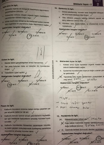 AYT Dr. Biyoloji Soru Bankası Barış Hoca - Görsel 7