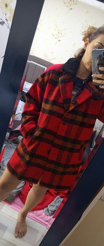 Kaşe oversize kaban