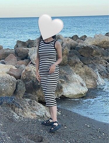 Çizgili elbise