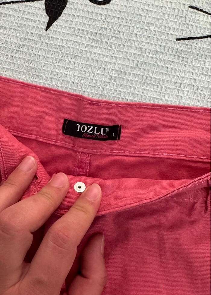 Pembe keten etek - Görsel 2