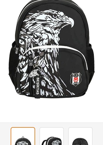 Beşiktaş Siyah Gri Çocuk Okul Çantası - Görsel 2