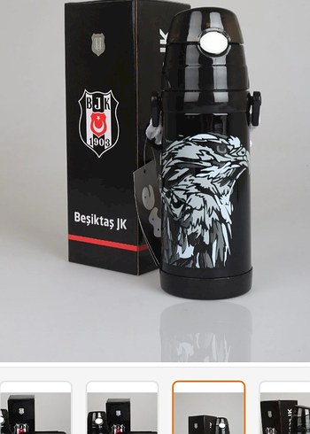 Beşiktaş Çocuk Termos Matara Siyah - Görsel 2
