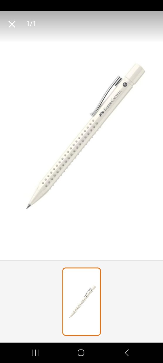 Faber Castell Beyaz Mekanik Kalem 0.7 - Görsel 3