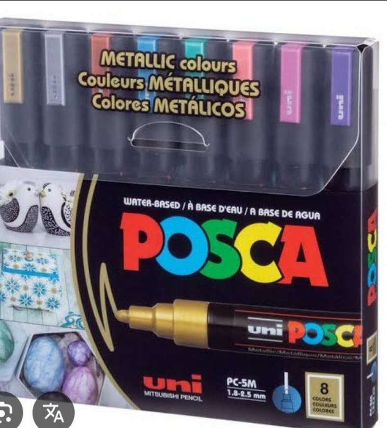 Uni Posca Metalik Su Bazlı Boya Kalem Seti - Görsel 2