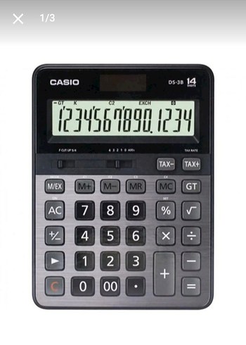 Casio Casio DS-3B Gri 14 Haneli Hesap Makinesi