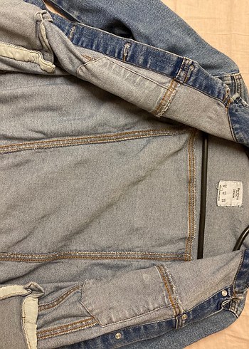m Beden mavi Renk Bershka Mavi Düğmeli Denim Ceket