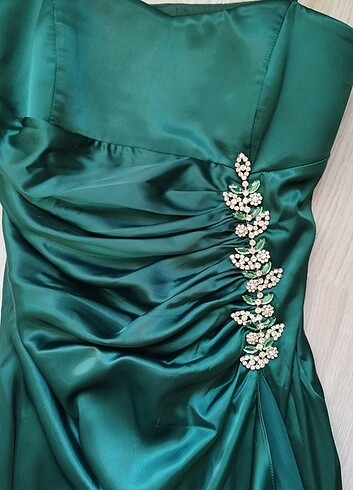 Saten gece elbise  - Görsel 5