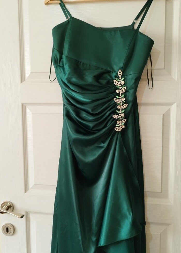 Saten gece elbise  - Görsel 2