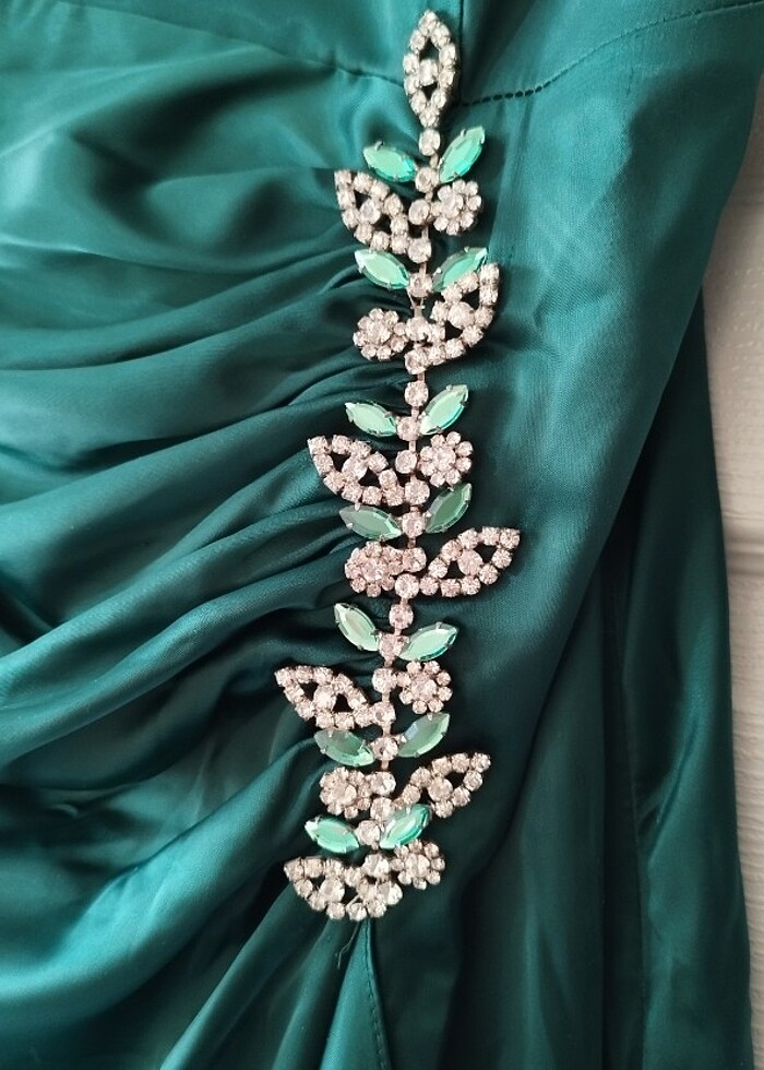 Saten gece elbise  - Görsel 3