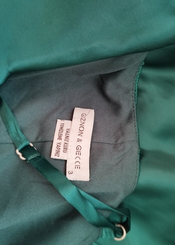 Saten gece elbise  - Görsel 4