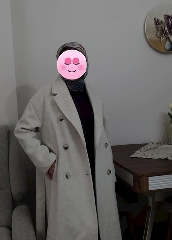 Krem Renkli Uzun Kaban - Görsel 5