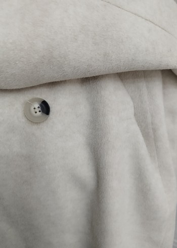 Krem Renkli Uzun Kaban - Görsel 10