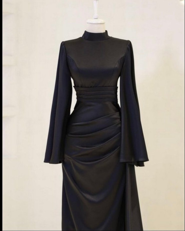 Uzun Siyah Elbise/ abiye - Görsel 2