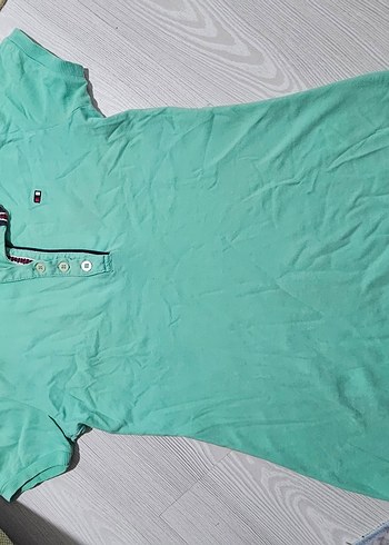 Tommy Hilfiger Yesili Kisa Kollu Polo Yaka Tshort