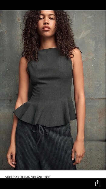 Zara volanlı bluz