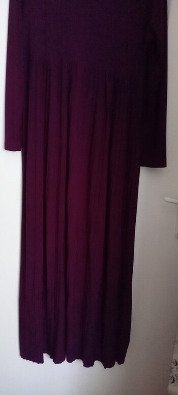 Mürdüm elbise - Görsel 4