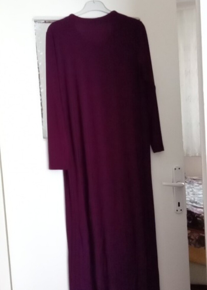 Mürdüm elbise - Görsel 5