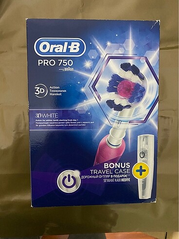 Oral-B Pro 750 Şarjlı Diş Fırçası + 3D White Başlık