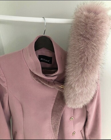 Kadın uzun kürklü kaşe kaban - Görsel 2