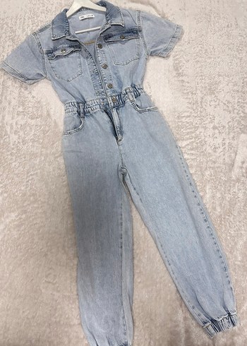 Kız Çocuk Kot Tulum - Görsel 3