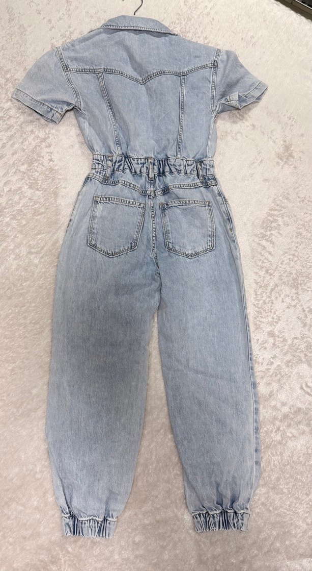 Kız Çocuk Kot Tulum - Görsel 4