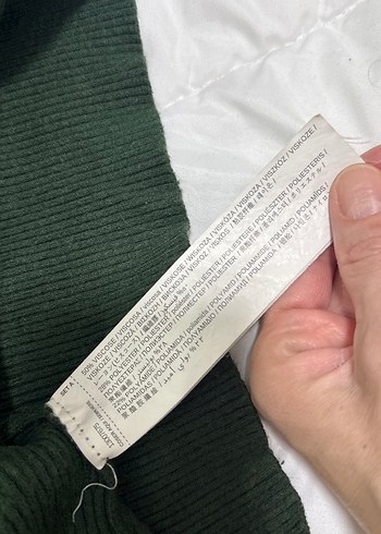 Kadın Haki Örgü Yün Kazak - Görsel 5