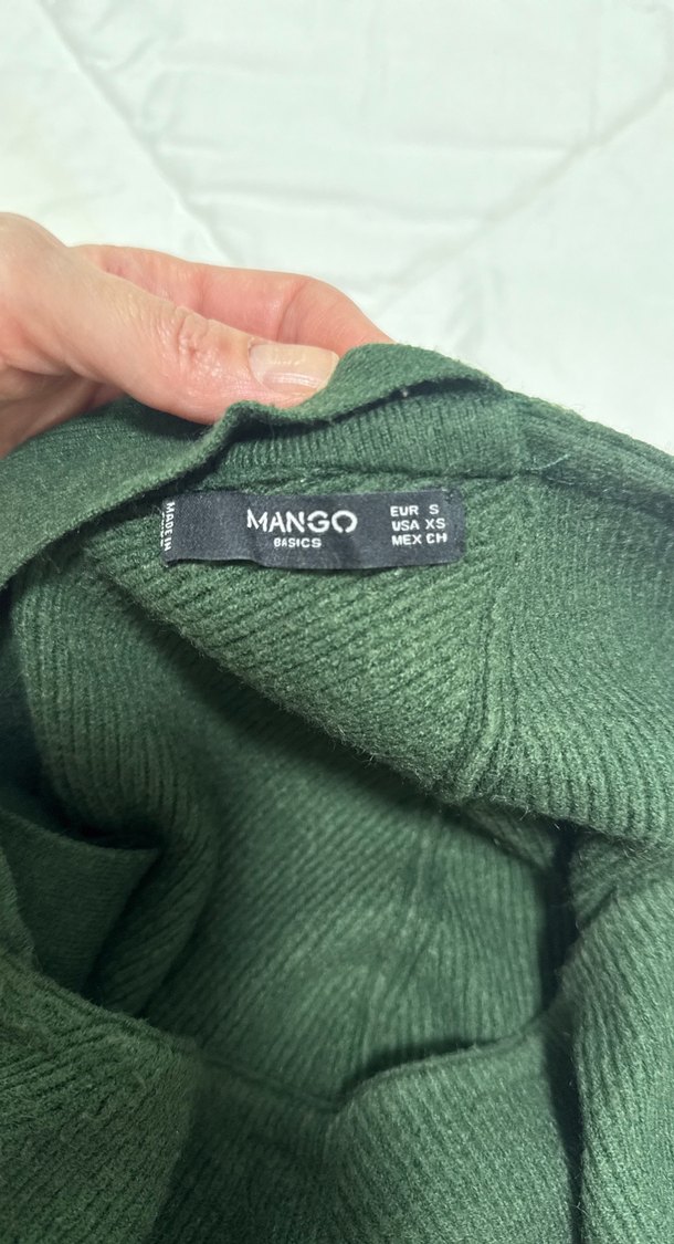 Kadın Haki Örgü Yün Kazak - Görsel 4